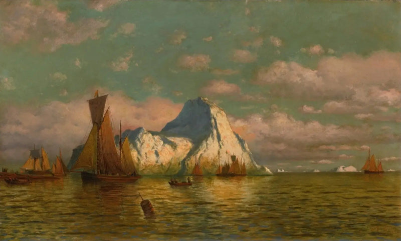 Sonnenuntergang über dem Meer und dem Land - William Bradford