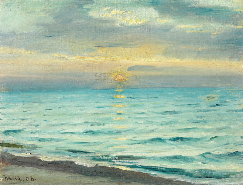Sonnenuntergang am Strand von Skagen. - Michael Peter Ancher