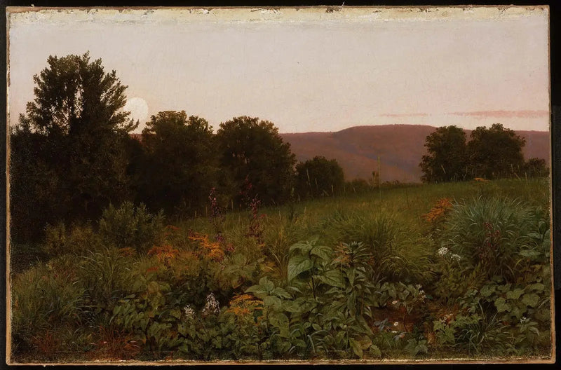 Sonnenuntergang auf der Wiese - William Trost Richards