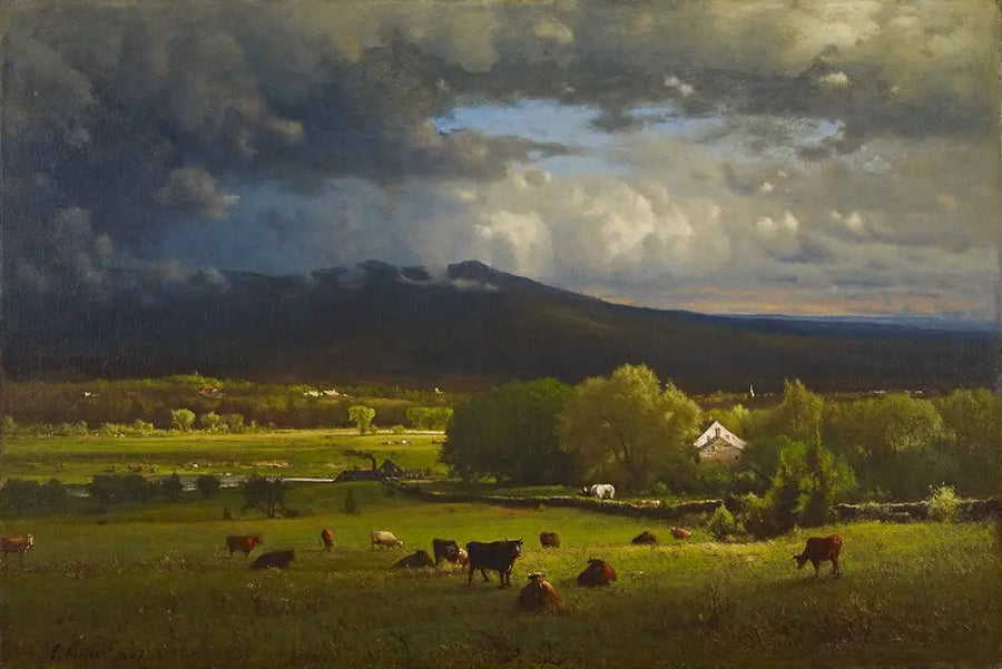 Sonnenuntergang am Fluss - George Inness