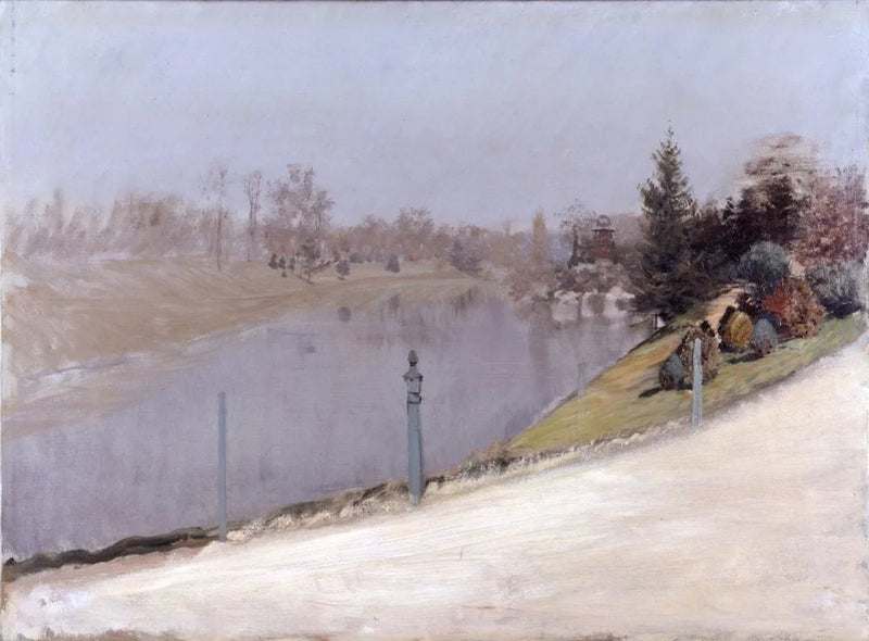 Sonnenuntergang über der Seine - Giuseppe De Nittis