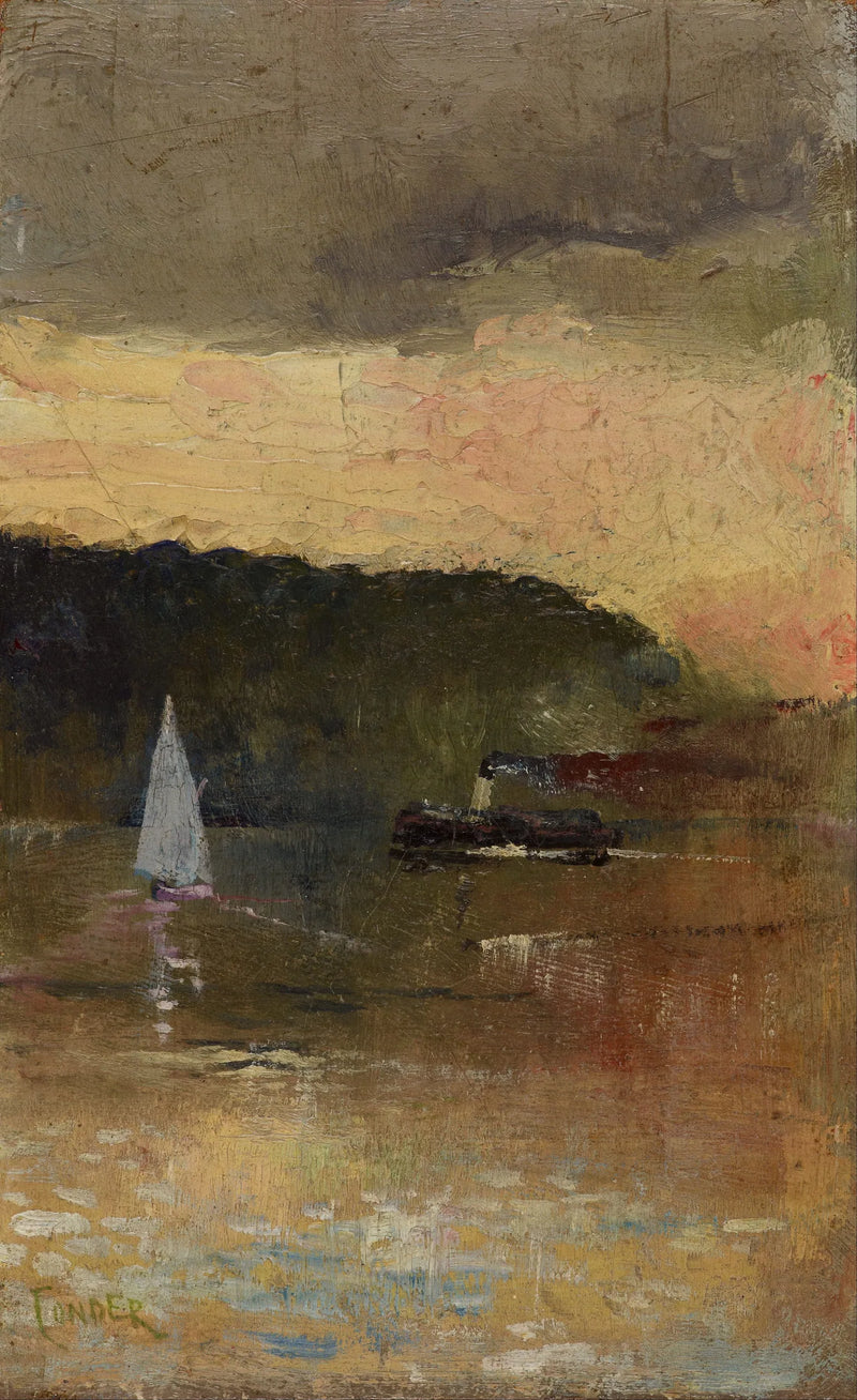 Sonnenuntergang am Hafen von Sydney - Charles Conder