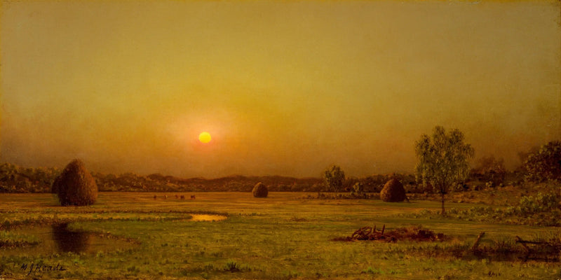 Sonnenuntergang über den Sümpfen, Newburyport, Massachusetts - Martin Johnson Heade
