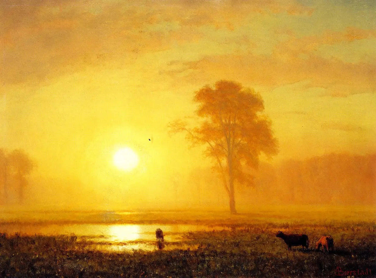 Coucher de soleil sur les plaines - Albert Bierstadt - Alpha Reproduction