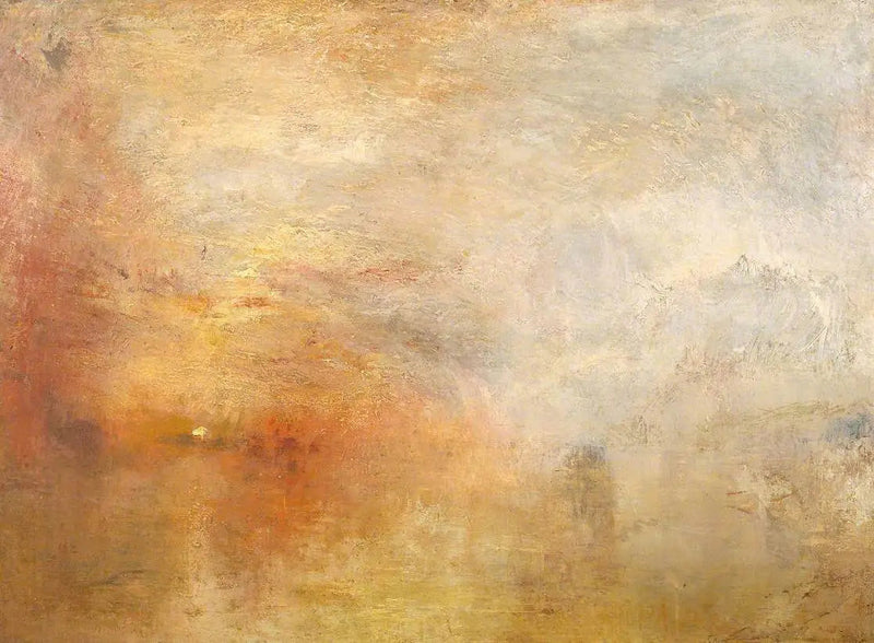 Sonnenuntergang über einem See - J. M. W. Turner