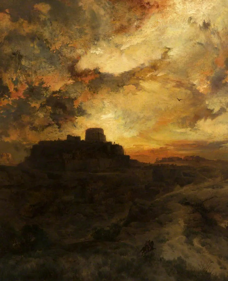 Sonnenuntergang, Pueblo del Walpe, Arizona - Thomas Moran