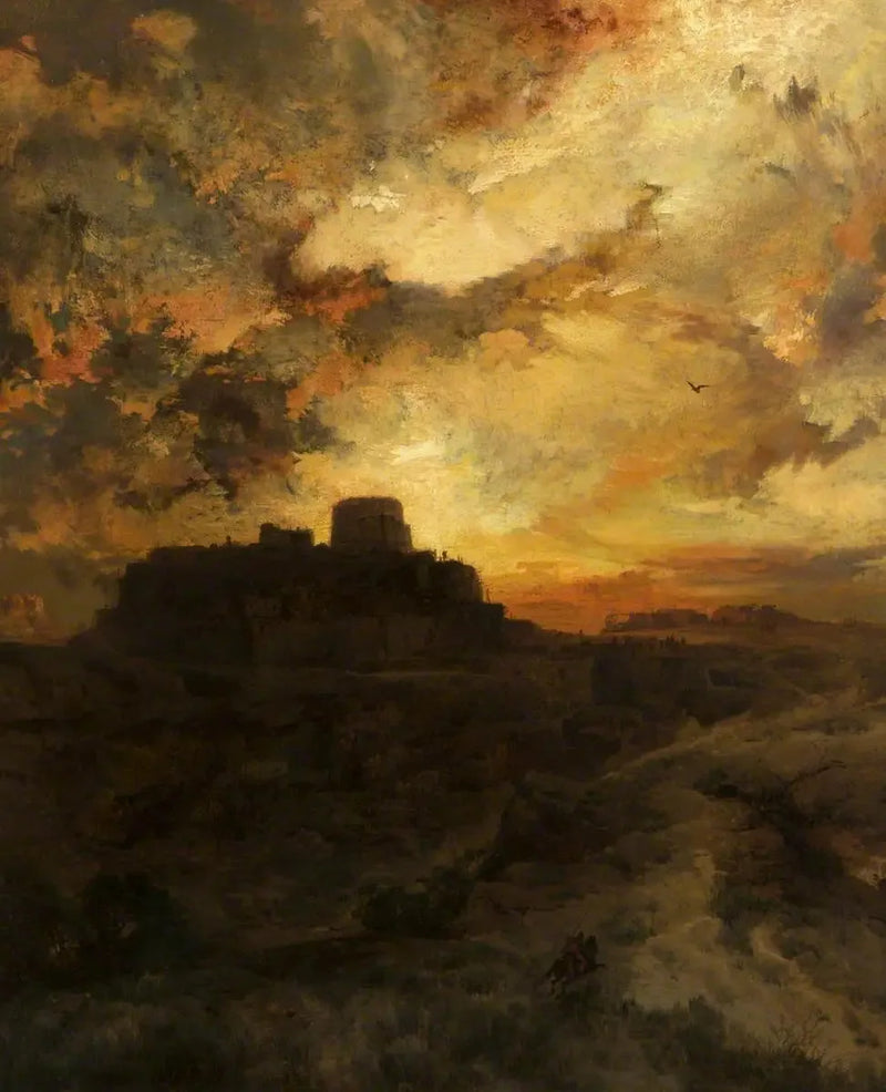 Sonnenuntergang, Pueblo del Walpe, Arizona - Thomas Moran