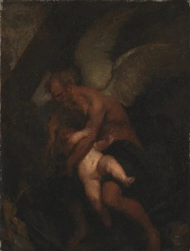Den Zeitpunkt mit den Flügeln des Cupido abschneiden - Antoine van Dyck