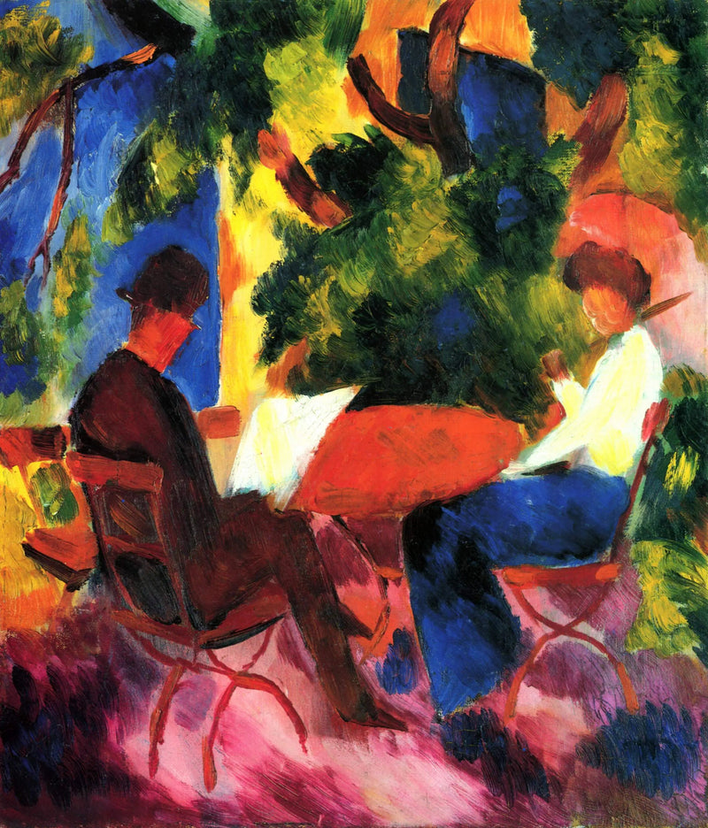 Paar am Gartentisch - August Macke