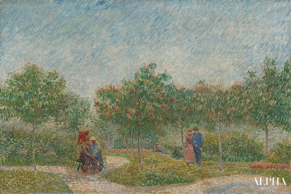 Couples d'amoureux au square saint-Pierre - Van Gogh - Reproductions de tableaux et peintures haut de gamme