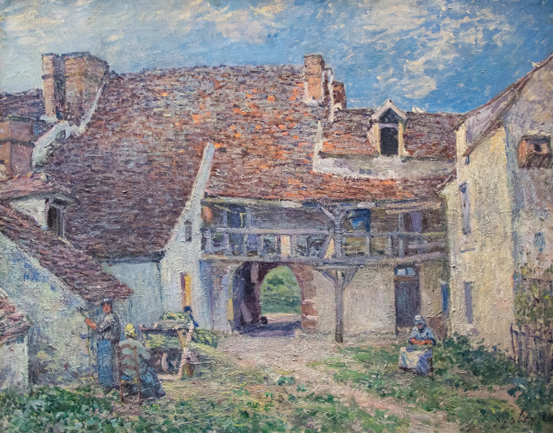 Bauernhofhof in Saint-Mammès - Alfred Sisley
