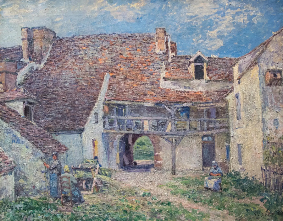 Bauernhofhof in Saint-Mammès - Alfred Sisley