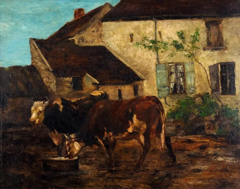Bauernhofhof in der Nähe von Étretat - Gustave Courbet