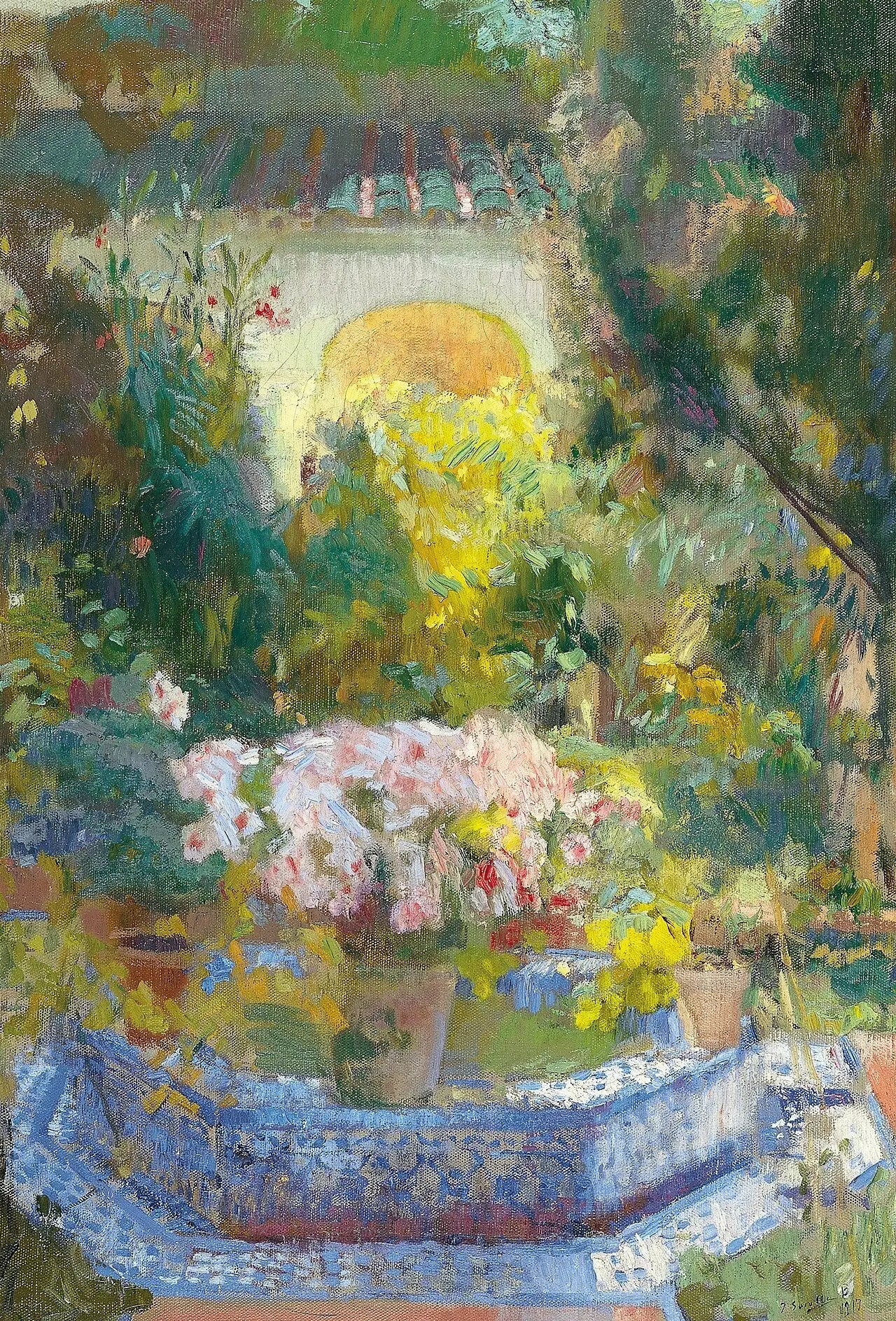 Cour de la Casa Sorolla - Joaquín Sorolla image 1 reproduction d’œuvre d’art à l’huile