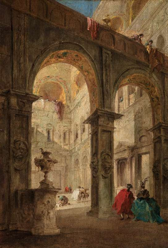 Hofhof des Palastes - Francesco Guardi