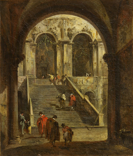 Cour - Francesco Guardi image 1 reproduction artisanale de tableau