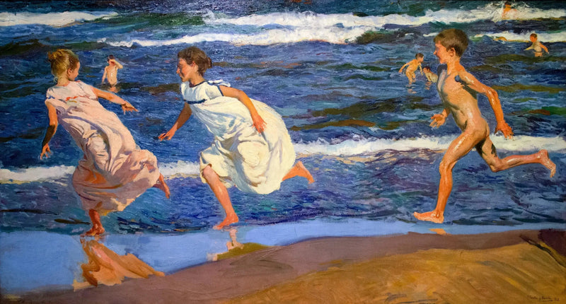 Am Strand entlang laufen, Valencia - Joaquín Sorolla