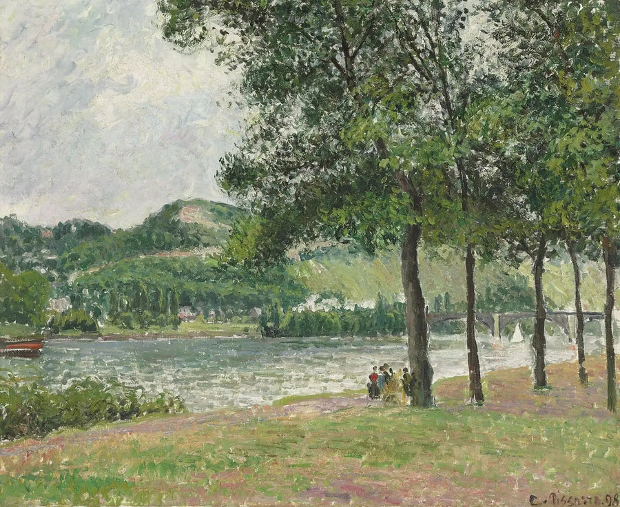 Cours-la-Reine in Rouen, bewölkter Himmel - Camille Pissarro