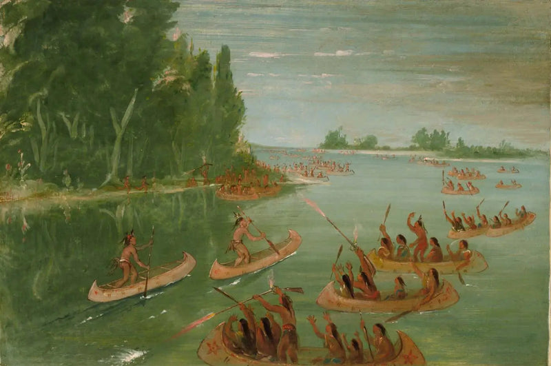 Kanurennen bei Sault Ste. Marie - George Catlin
