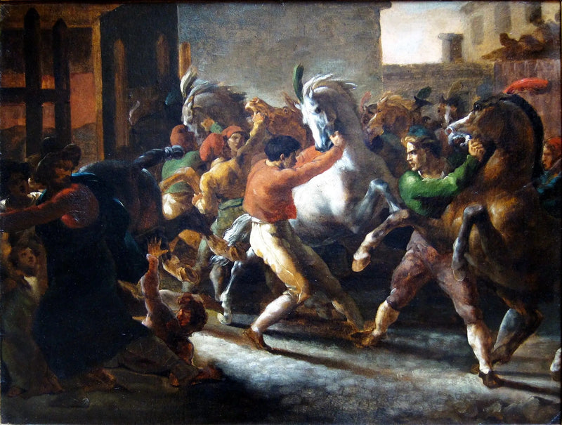 Freie Pferderennen in Rom - Théodore Géricault