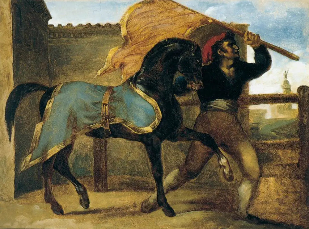 Course de chevaux - Théodore Géricault image 1 reproduction de peinture à l’huile