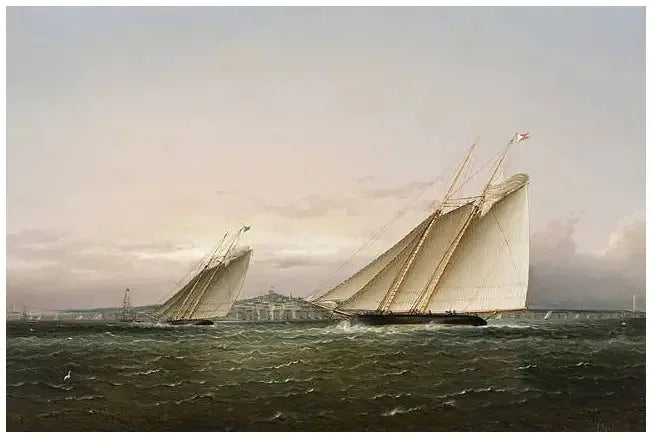 Yachtregatta im Hafen von Boston. - James E. Buttersworth
