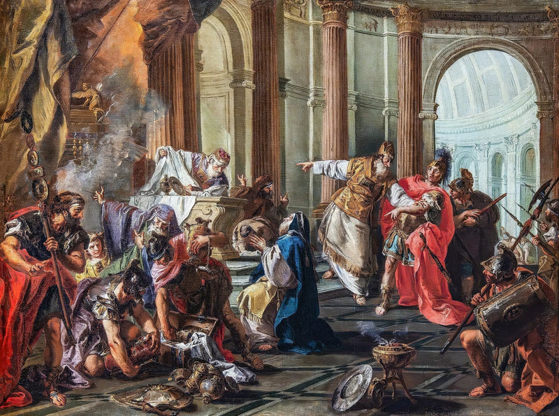 Crassus plündert den Tempel von Jerusalem - Giovanni Battista Pittoni