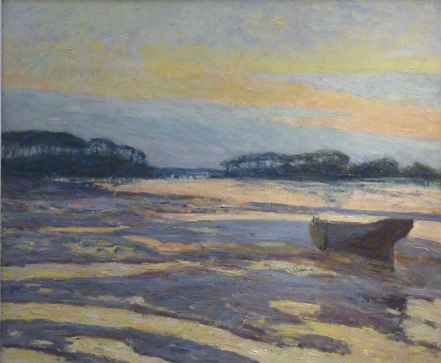 Gelber Sonnenuntergang über den Wattflächen, Loctudy - Maxime Maufra
