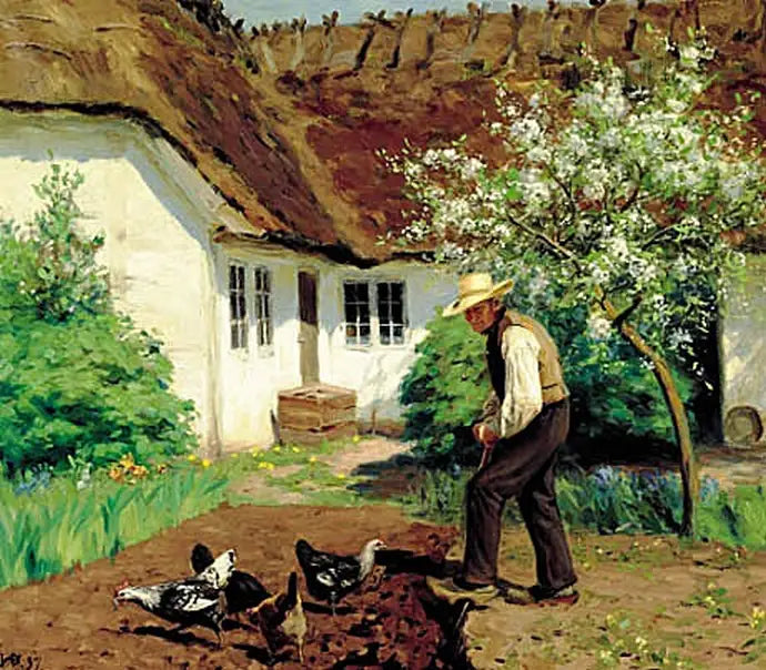 Graben Sie den Garten im Frühling. - H. A. Brendekilde