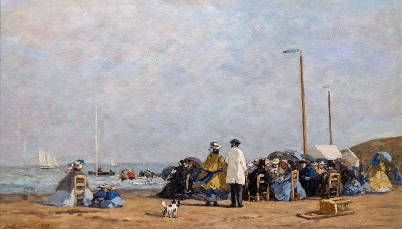 Crinolinen am Strand - Eugène Boudin