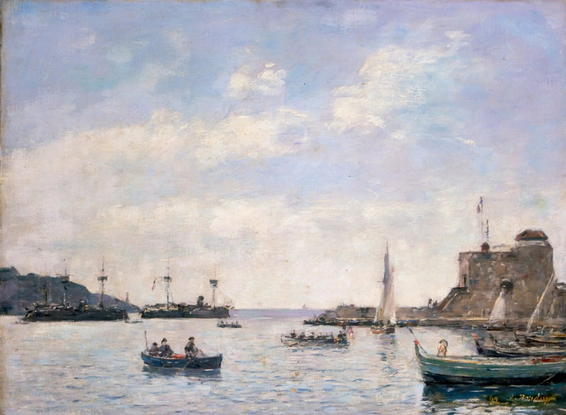 Kreuzer in Villefranche - Eugène Boudin