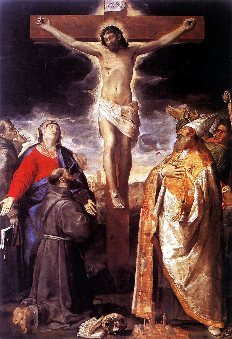 Kreuzigung mit Heiligen - Annibale Carracci