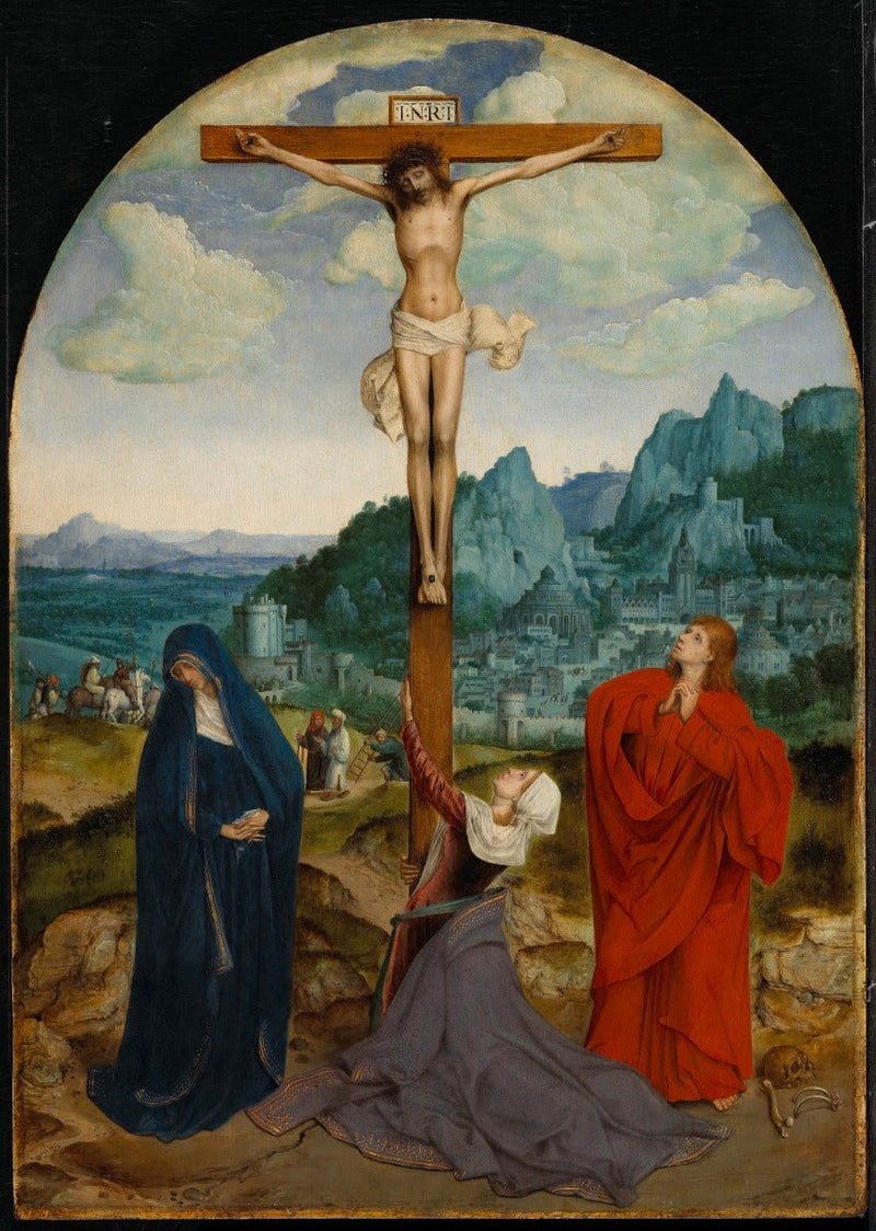 Kreuzigung mit der Jungfrau und dem heiligen Johannes - Quentin Metsys