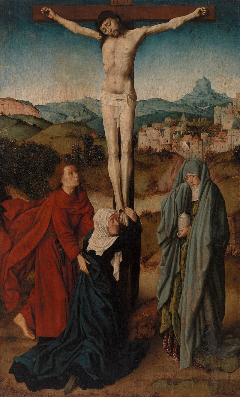 Kreuzigung mit der Jungfrau, Johannes dem Evangelisten und Maria Magdalena - Gérard David