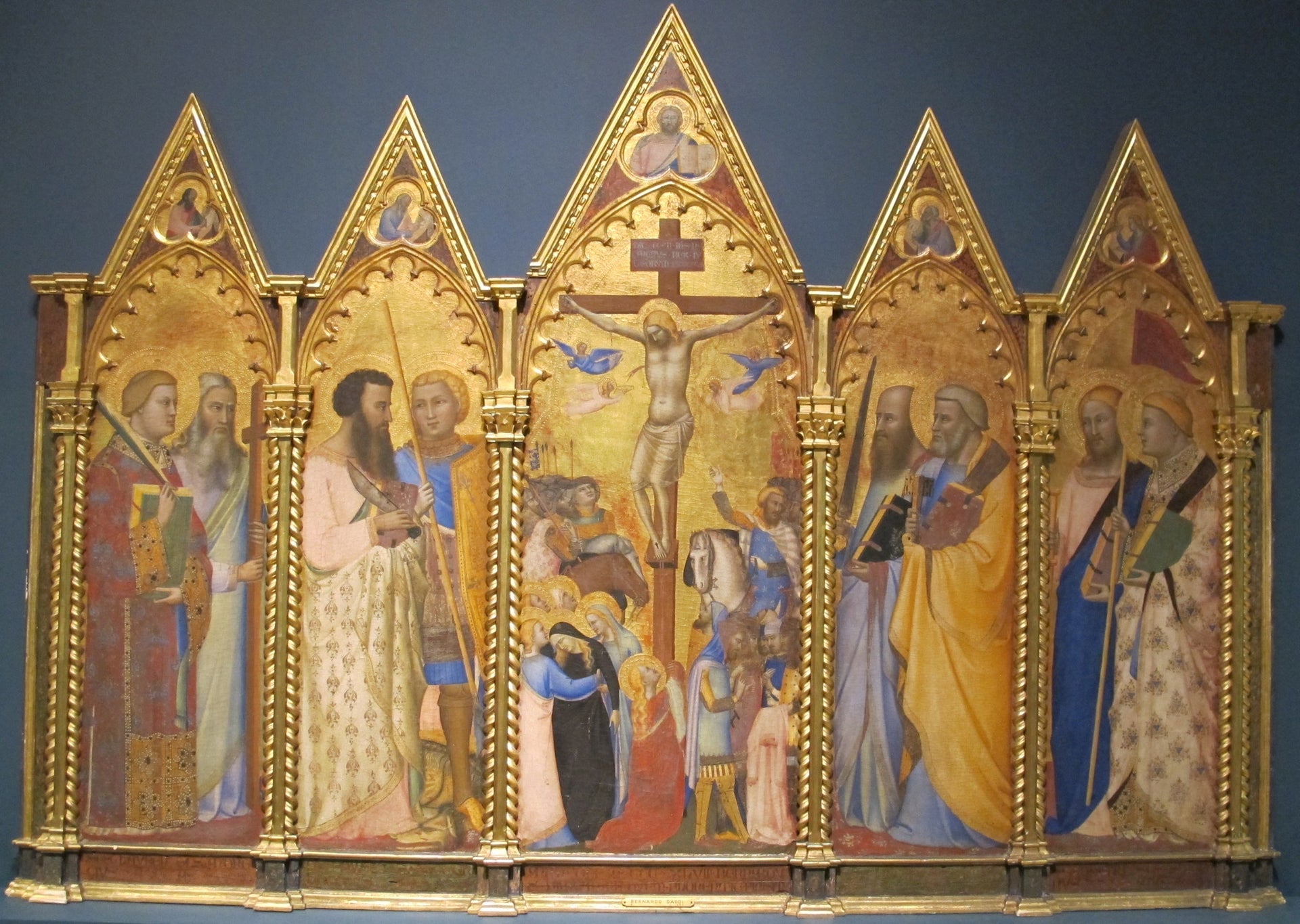 Crucifixion avec les saints - Bernardo Daddi image 1 reproduction de peinture à l’huile