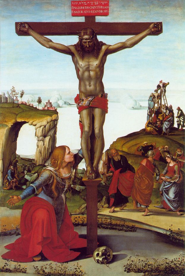 Crucifixion avec Marie de Magdala - Luca Signorelli image 1 reproduction d’œuvre d’art à l’huile