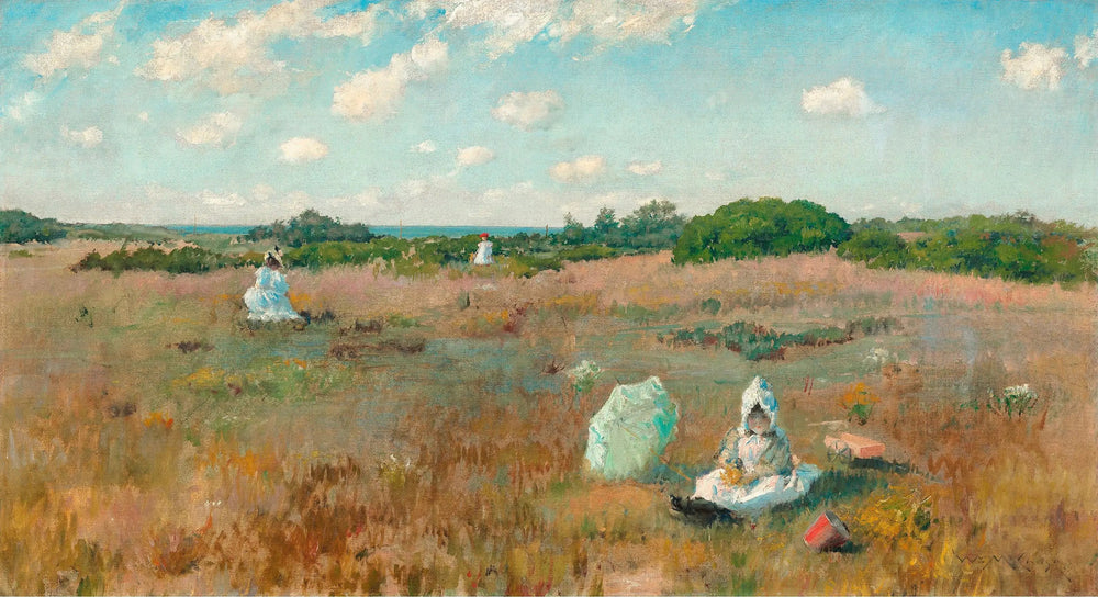 Cueillette de fleurs d'automne - William Merritt Chase image 1 reproduction artisanale de tableau