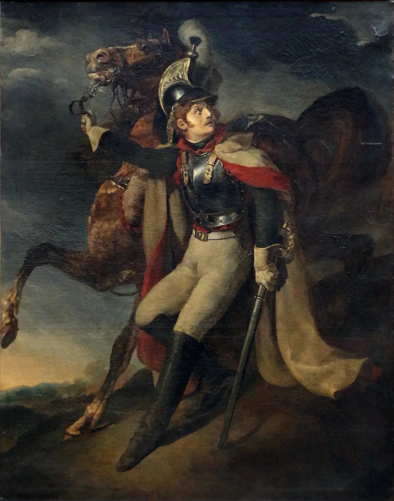 Verwundeter Kürassier, der das Feuer verlässt - Théodore Géricault