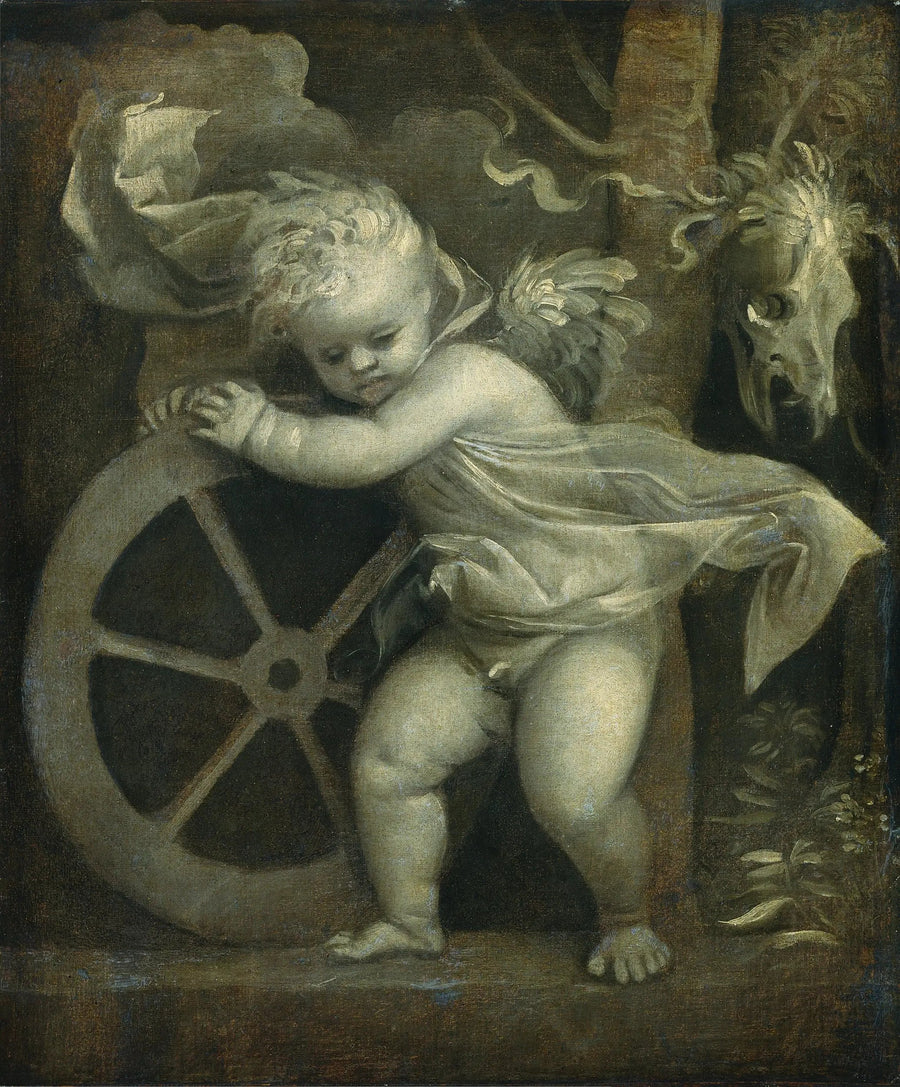 Cupidon mit dem Rad der Zeit - Titian