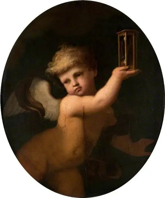 Cupidon mit einer Sanduhr - Guido Reni