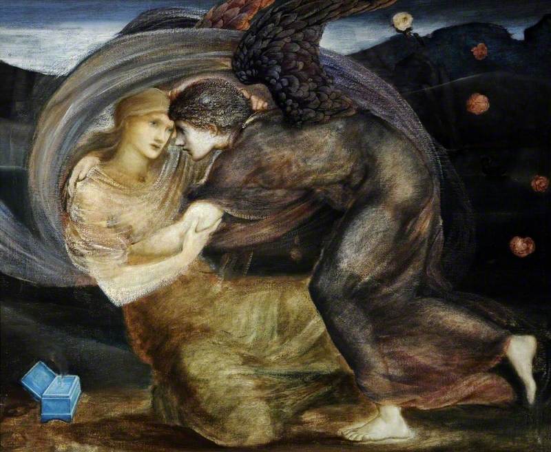 Cupid, der Psyché befreit - Edward Burne-Jones