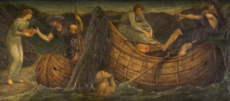 Cupidon und Psyche - Grüne Wandmalereien des Palastes - Edward Burne-Jones