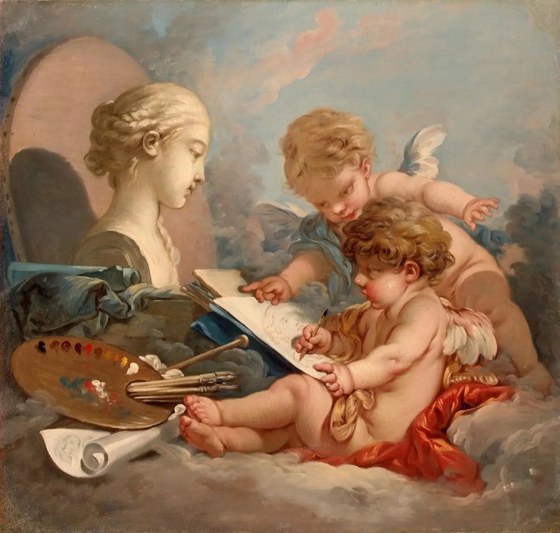 Cupido. Allegorie der Malerei - François Boucher