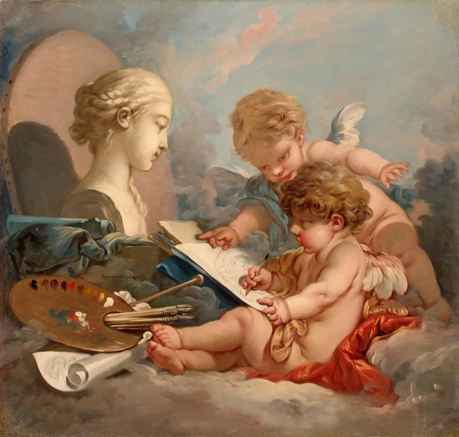 Cupido. Allegorie der Malerei - François Boucher