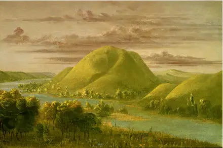 Neugierige grasbewachsene Klippen, Saint-Pierre-Fluss - George Catlin