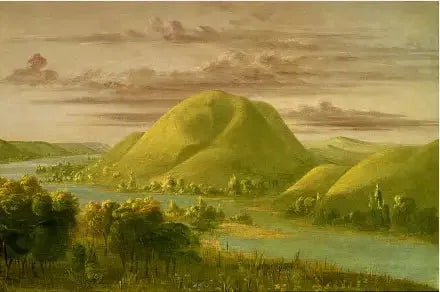 Neugierige grasbewachsene Klippen, Saint-Pierre-Fluss - George Catlin