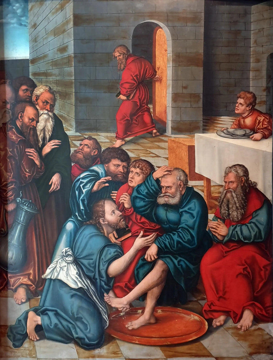 Passionzyklus: Christus wäscht den Jüngern die Füße - Lucas Cranach der Ältere