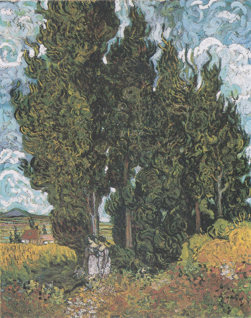 Zypressen mit zwei Figuren - Vincent van Gogh