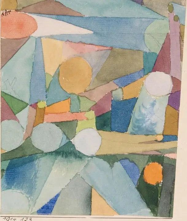 D'après un croquis de Zurich (Nach einer Scizze aus Zürich) - Paul Klee image 1 copie de tableau peinte à la main