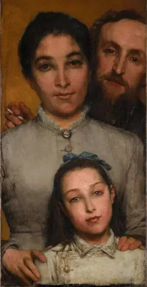 Dalou, seine Frau und seine Tochter - Lawrence Alma-Tadema